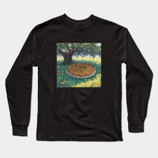 Apple Pie Picture Field Vintage Sweet Kawaii Art Long Sleeve T-Shirt